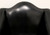 SOLD - Mid 20th Century Black Leather Chippendale Style Club Chair