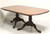 SOLD - Maitland Smith Walnut Chippendale Burl Banded Gadroon Edge Double Pedestal Dining Table