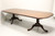 SOLD - Maitland Smith Walnut Chippendale Burl Banded Gadroon Edge Double Pedestal Dining Table
