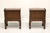 SOLD - WARSAW MFG Mahogany Chinese Chippendale Nightstands Bedside Chests  - Pair