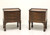 SOLD - WARSAW MFG Mahogany Chinese Chippendale Nightstands Bedside Chests  - Pair