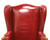 SOLD - Late 19th Century French Provincial Louis XV Style Red Leather Wing Back Chairs - Pair