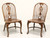 SOLD - DREXEL HERITAGE Oak Windsor Dining Side Chairs - Pair B