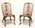 SOLD - DREXEL HERITAGE Oak Windsor Dining Side Chairs - Pair A