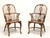 SOLD - DREXEL HERITAGE Oak Windsor Dining Armchairs - Pair