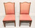 SOLD - Mid 20th Century Cherry Asian Inspired Dining Side Chairs - Pair B