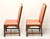 SOLD - Mid 20th Century Cherry Asian Inspired Dining Side Chairs - Pair B