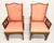 Mid 20th Century Cherry Asian Inspired Dining Armchairs - Pair
