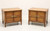 SOLD - HENREDON Sequent Mid Century Burlwood Nightstands - Pair