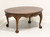 SOLD - Late 20th Century Bookmatched Walnut Chippendale Coffee Cocktail Table