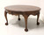 SOLD - Late 20th Century Bookmatched Walnut Chippendale Coffee Cocktail Table