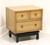 AMERICAN OF MARTINSVILLE Blonde Walnut Asian Inspired Three-Drawer Nightstand