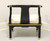 SOLD - CENTURY Black Lacquer & Brass Chinoiserie Ming Hand Painted by Pam Bolick Horseshoe Armchair 