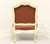 Marbleized Cream Painted French Louis XV Bergere Armchair