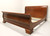 SOLD - STICKLEY Solid Cherry Empire Style King Size Sleigh Bed