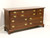 STICKLEY Solid Cherry Chippendale Triple Dresser with Ogee Bracket Feet
