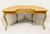 SOLD - WELLESLEY GUILD Walnut French Country Serpentine Half Circle Writing Desk