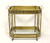 SOLD - MASTERCRAFT Brass & Glass Neoclassical Greek Key Bar Cart