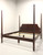 SOLD - CRAFTIQUE Solid Mahogany King Size Pencil Post Bed