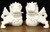 SOLD - Late 20th Century Large White Ceramic Foo Dogs - Pair