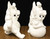 SOLD - Late 20th Century Large White Ceramic Foo Dogs - Pair