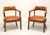 SOLD - CLASSIC LEATHER Mid 20th Century Leather Game Armchairs - Pair A