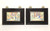 Mid 20th Century Hand Painted Porcelain Japanese Framed Wall Art - Pair