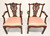 SOLD - MAITLAND SMITH Mahogany Chinese Chippendale Fretwork Dining Armchairs - Pair