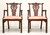 SOLD - MAITLAND SMITH Mahogany Chinese Chippendale Fretwork Dining Armchairs - Pair