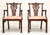 SOLD - MAITLAND SMITH Mahogany Chinese Chippendale Fretwork Dining Armchairs - Pair