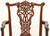 SOLD - MAITLAND SMITH Mahogany Chinese Chippendale Fretwork Dining Armchairs - Pair