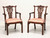 SOLD - MAITLAND SMITH Mahogany Chinese Chippendale Fretwork Dining Armchairs - Pair