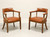 SOLD - CLASSIC LEATHER Mid 20th Century Leather Game Armchairs - Pair B