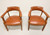 SOLD - CLASSIC LEATHER Mid 20th Century Leather Game Armchairs - Pair B