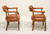 SOLD - CLASSIC LEATHER Mid 20th Century Leather Game Armchairs - Pair B