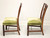 CRAFTIQUE Mahogany Chippendale Style Straight Leg Dining Side Chairs - Pair C