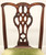 CRAFTIQUE Mahogany Chippendale Style Straight Leg Dining Side Chairs - Pair C