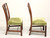SOLD - CRAFTIQUE Mahogany Chippendale Style Straight Leg Dining Side Chairs - Pair B