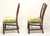 SOLD - CRAFTIQUE Mahogany Chippendale Style Straight Leg Dining Side Chairs - Pair B