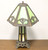 Early 20th Century Bronze Art Deco Green Slag Glass Table Lamp