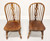 SOLD - ETHAN ALLEN Royal Charter Oak Jacobean Windsor Dining Side Chairs - Pair C