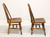SOLD - ETHAN ALLEN Royal Charter Oak Jacobean Windsor Dining Side Chairs - Pair C