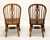 SOLD - ETHAN ALLEN Royal Charter Oak Jacobean Windsor Dining Side Chairs - Pair C