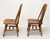 SOLD - ETHAN ALLEN Royal Charter Oak Jacobean Windsor Dining Side Chairs - Pair C