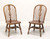 SOLD - ETHAN ALLEN Royal Charter Oak Jacobean Windsor Dining Side Chairs - Pair B