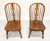 SOLD - ETHAN ALLEN Royal Charter Oak Jacobean Windsor Dining Side Chairs - Pair B