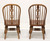 SOLD - ETHAN ALLEN Royal Charter Oak Jacobean Windsor Dining Side Chairs - Pair A