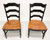 SOLD - Late 20th Century Cottage Farmhouse Dining Side Chairs - Pair A