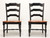 SOLD - Late 20th Century Cottage Farmhouse Dining Side Chairs - Pair A