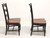 SOLD - Late 20th Century Cottage Farmhouse Dining Side Chairs - Pair A